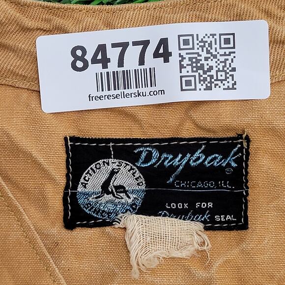 Vintage 90s Drybak Hunting Vest S/M 21x18 Faded Rugged USA - Picture 7 of 9